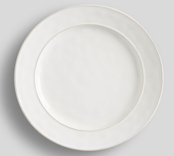 Cambria Handcrafted Stoneware Dinner Plates, Stone, Set of 4
