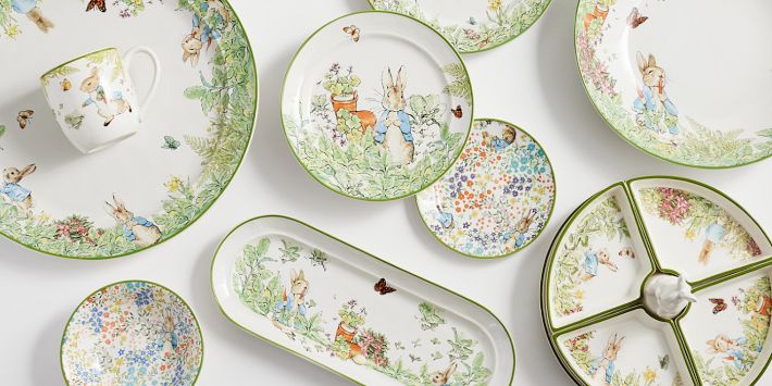 Bunny Bed Bath And Table Dinner Sets Customized Easter Ceramic