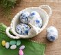Toile Printed Eggs - Set of 5