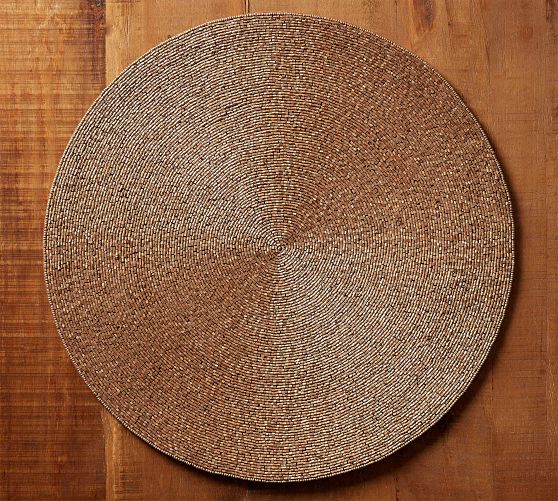 Beaded Handcrafted Round Placemats