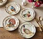 Botanical Harvest Bird Stoneware Salad Plates - Mixed Set of 4