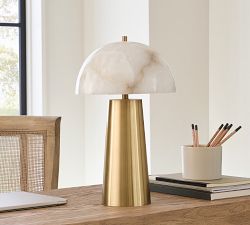 Stella Alabaster Dome Table Lamp (17&quot;)