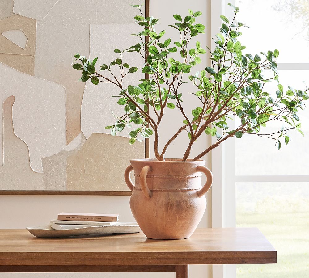 Faux Green Leaf Branch