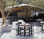 Malibu Metal &amp; Teak Round Outdoor Bistro Table