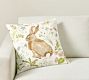Spring Bunny Embroidered Pillow