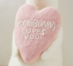 Some Bunny Loves You Hand-Stitched Shaped Pillow