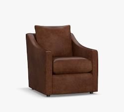 Ayden Slope Arm Leather Chair