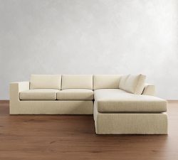 Carmel Wide Arm Slipcovered Return Bumper Sectional (113&quot;&ndash;125&quot;)
