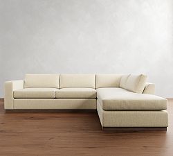 Carmel Wide Arm Wood Base Return Bumper Sectional (113&quot;&ndash;125&quot;)