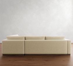 Carmel Wide Arm Wood Base Return Bumper Sectional (113&quot;&ndash;125&quot;)
