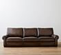 Turner Roll Arm Leather Sofa (69&quot;&ndash;109&quot;)