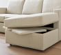 Sanford Square Arm Reversible Chaise Sectional - Storage Available (74&quot;&ndash;87&quot;)