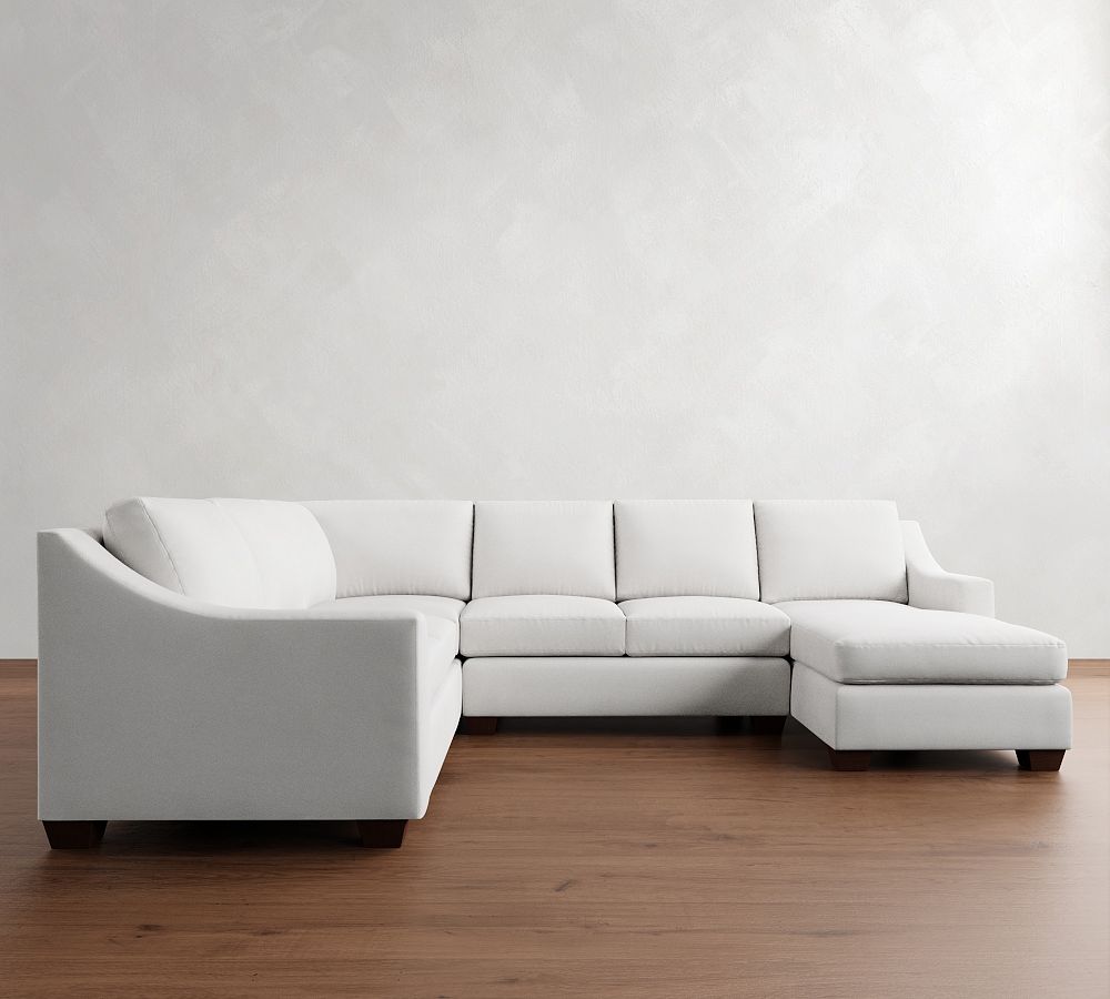 York Slope Arm 4-Piece Chaise Sectional  (115&quot;)