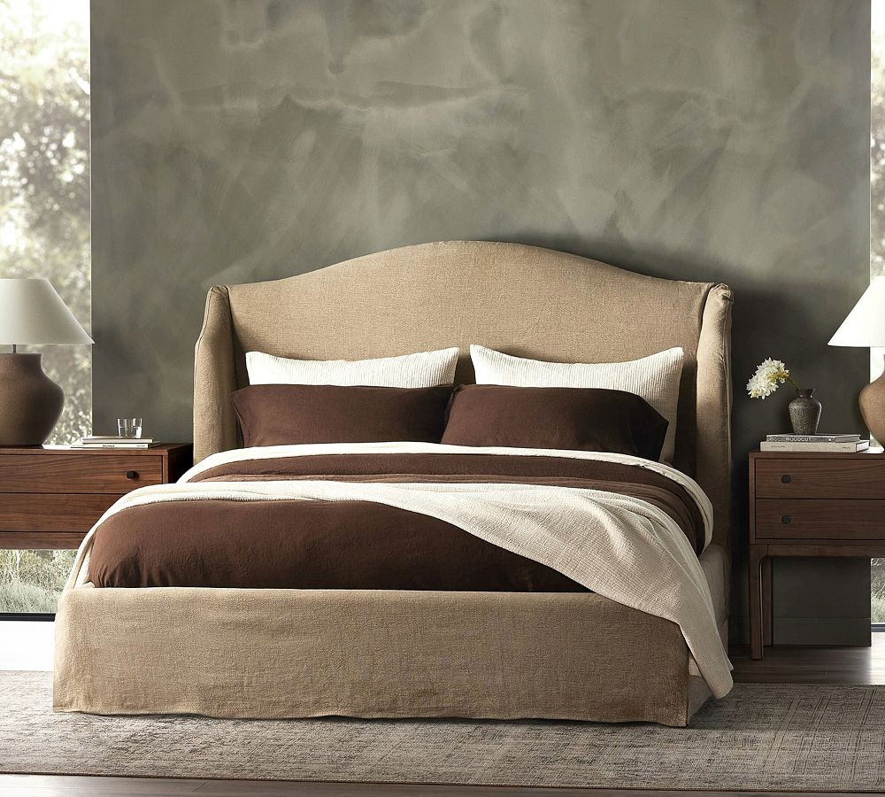 Peri Slipcovered Platform Bed