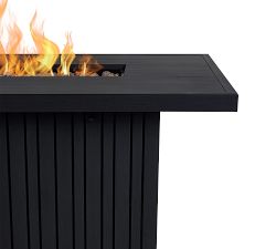Everest Metal Rectangular Propane Fire Pit Table (52&quot;)