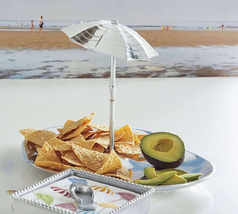Beach Umbrella Recycled Aluminum Platter