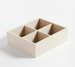 Closet Drawer Jewelry 4-Section Storage Tray