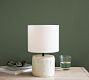 Damen Petite Travertine Table Lamp (9&quot;)
