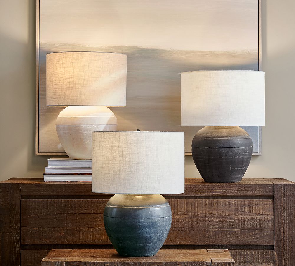 Faris Ceramic Table Lamp (16"-23") | Stylish Lighting