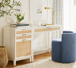 Westly Cane Makeup Vanity With Drawers