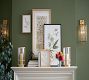 Lila Handcrafted Rattan &amp; Brass Hurricane Candle Holder