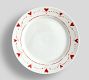 Painted Hearts Stoneware Salad Plates - Mixed Set of 4