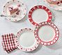 Painted Hearts Stoneware Salad Plates - Mixed Set of 4