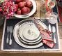 Rustic Forest Skier Stoneware Appetizer Plates - Mixed Set of 4
