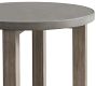Abbott Concrete &amp; Acacia Round Outdoor Side Table (20&quot;)
