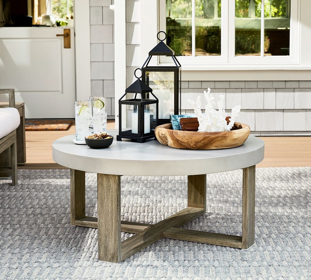 Indio Eucalyptus Round Outdoor Coffee Table (36&quot;)