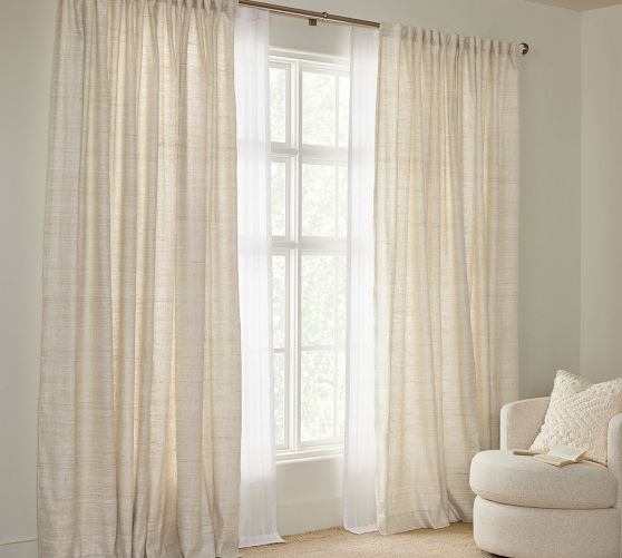 Raw Silk Linen Curtain