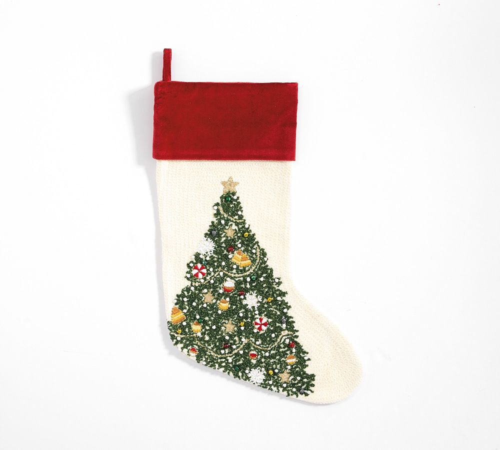 Holiday Icons Crewel Stockings