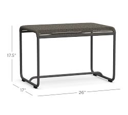 Noe Metal &amp; Rope 26&quot; Patio Ottoman