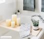 Premium Flickering Flameless Wax Pillar Candles - Set of 4
