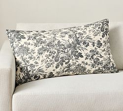 Sorrel Floral Toile Lumbar Pillow