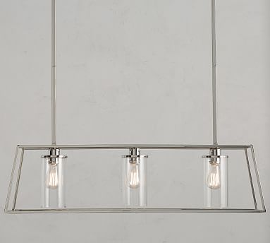 Zaire Chandelier, Polished Nickel (9")