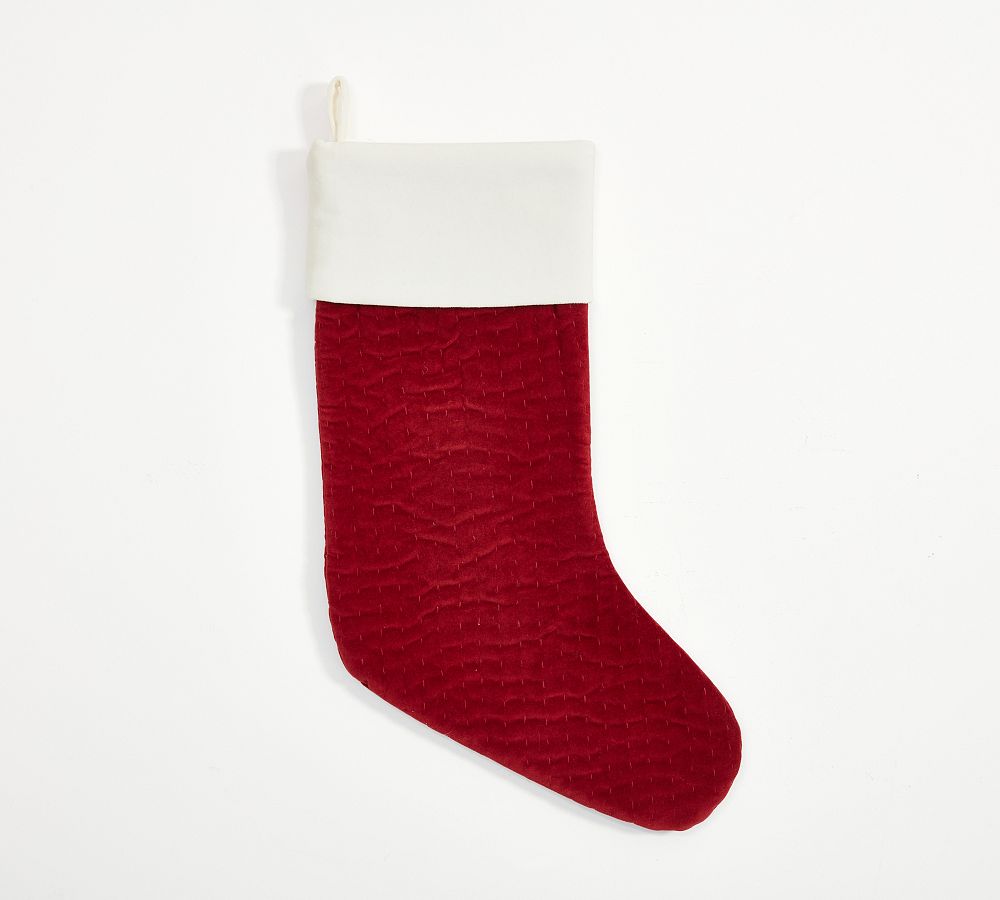 Channel Quilted Velvet Stockings