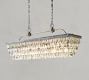 Clarissa Rectangular Crystal Chandelier (30&quot;-40&quot;)