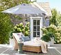 Premium 9' Round Outdoor Patio Umbrella &ndash; Teak Tilt Frame&#8203;