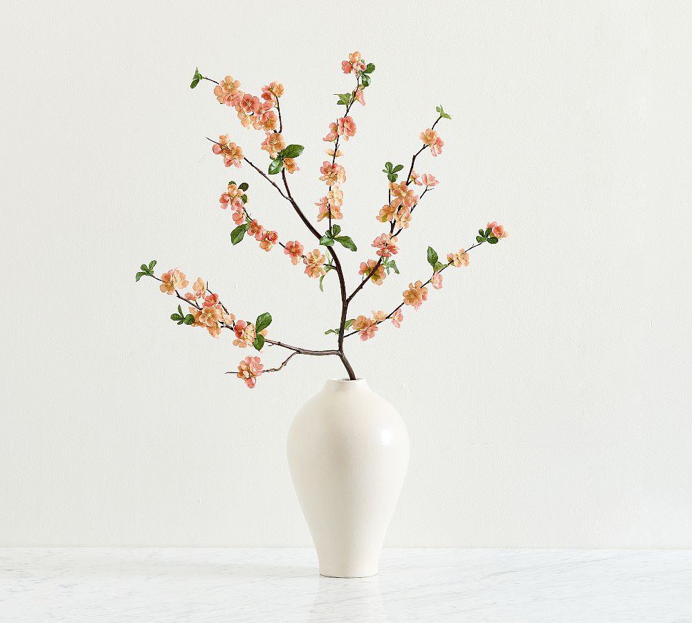 Faux Peach Quince Branch