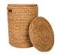 Tava Handwoven Rattan Round Hamper