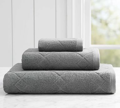 Easy Care Organic Sculpted Towel, Flagstone