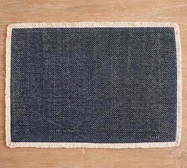 Mason Cotton Fringe Placemats, Set of 4 - Indigo