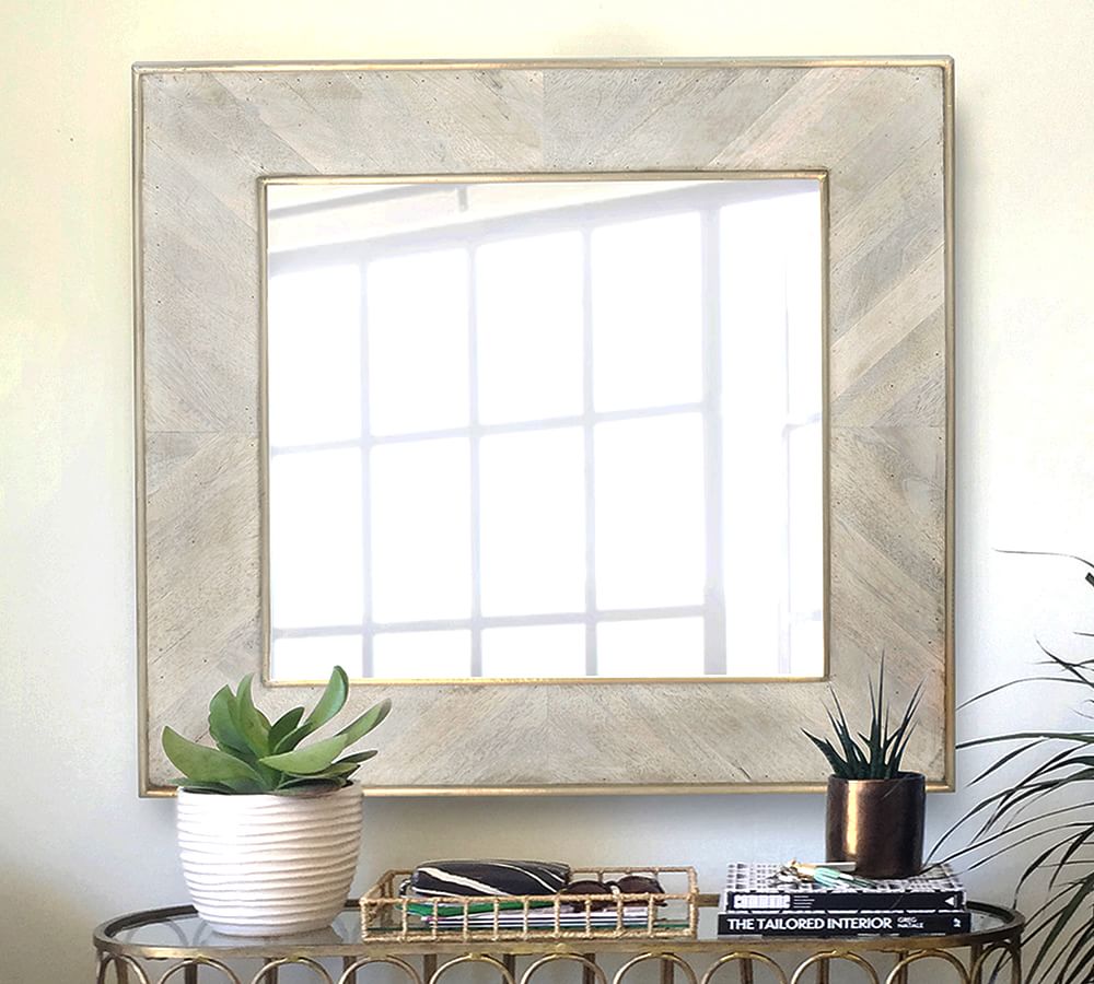 Sedona Wood Square Mirror, 36&quot; x 36&quot;