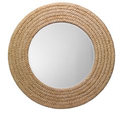 Anastasia Round Seagrass Mirror - 36&quot;