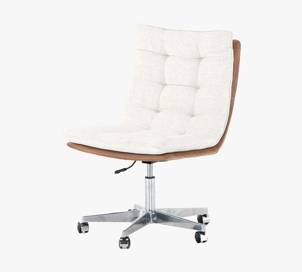 Elm Tufted Upholstered Swivel Desk Chair