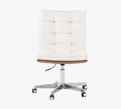Elm Tufted Upholstered Swivel Desk Chair