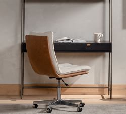 Elm Tufted Upholstered Swivel Desk Chair