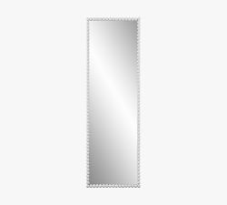 Belle Beaded White Floor Mirror