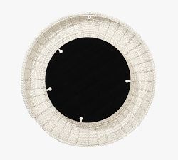 Jaya Handcarved Wood Beaded Round Wall Mirror